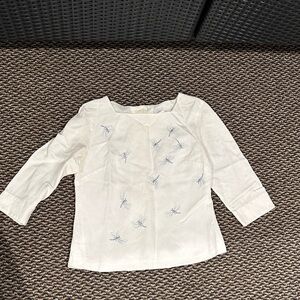 Jordan Vintage Embroidered Dragonfly Blouse
